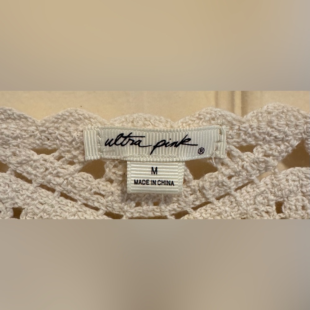 Crochet Lace Long-Sleeve Top - Ivory - Picture 4 of 4